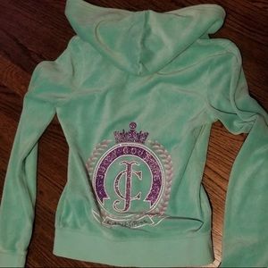 Bogo EVERYTH Mint green Juicy Couture zip  hoodie